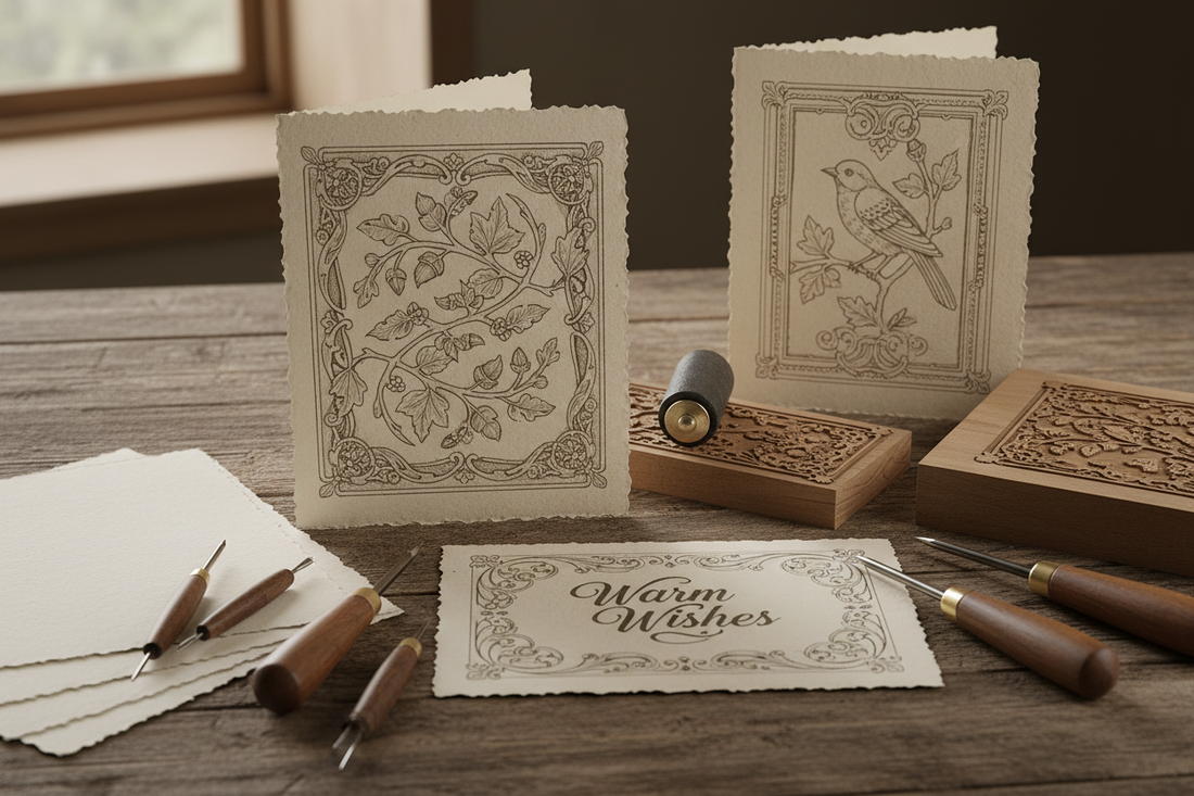 Crafting Timeless Handmade Cards with the Intricacy of Wood Engraving