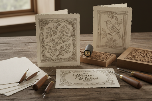 Crafting Timeless Handmade Cards with the Intricacy of Wood Engraving