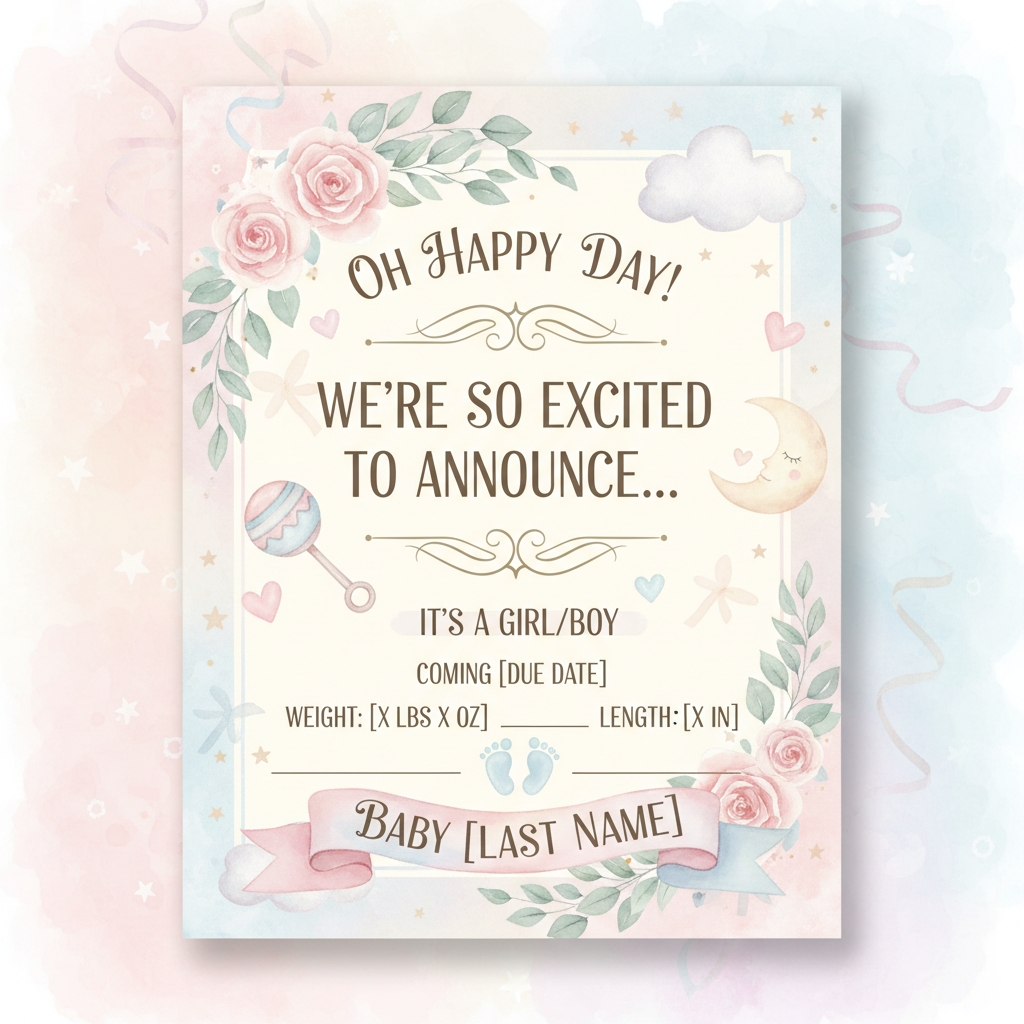 Create and Share a Unique, Personalized Baby Announcement Online