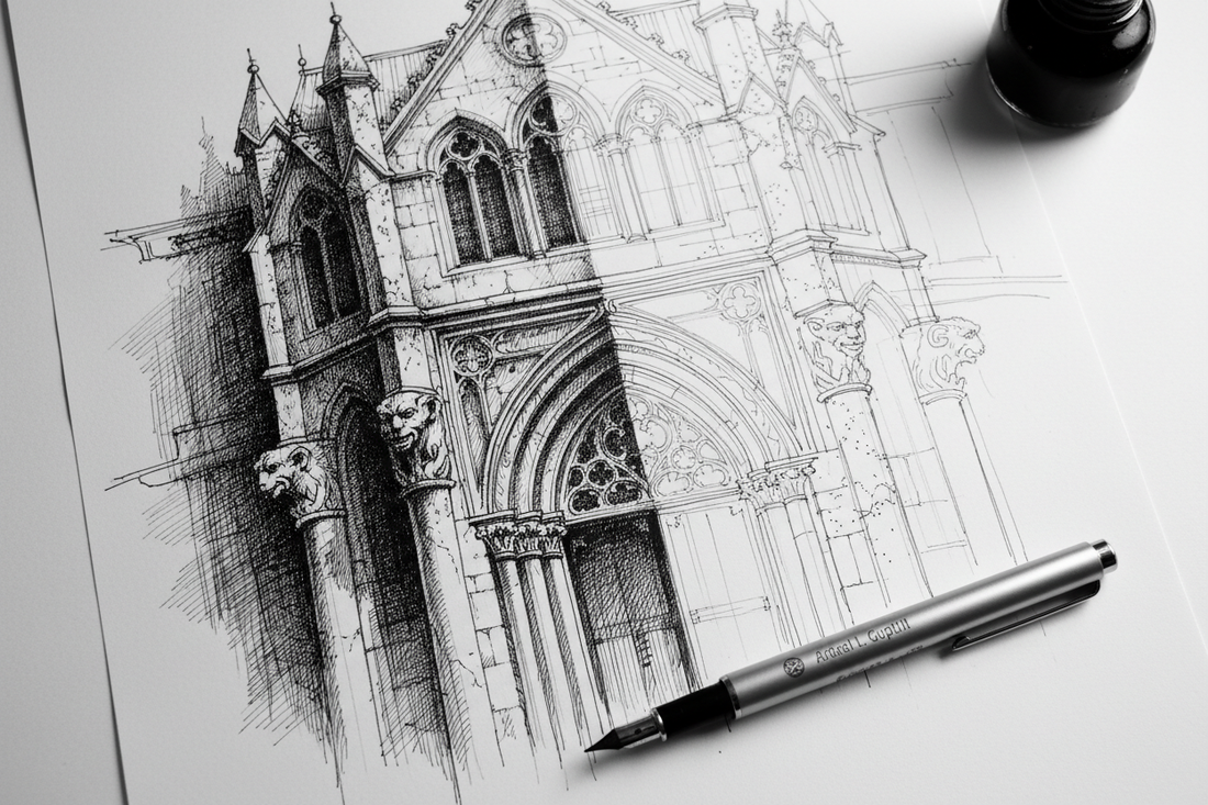 Creating Intricate Artwork with Arthur L. Guptill’s Pen and Ink Rendering Methods