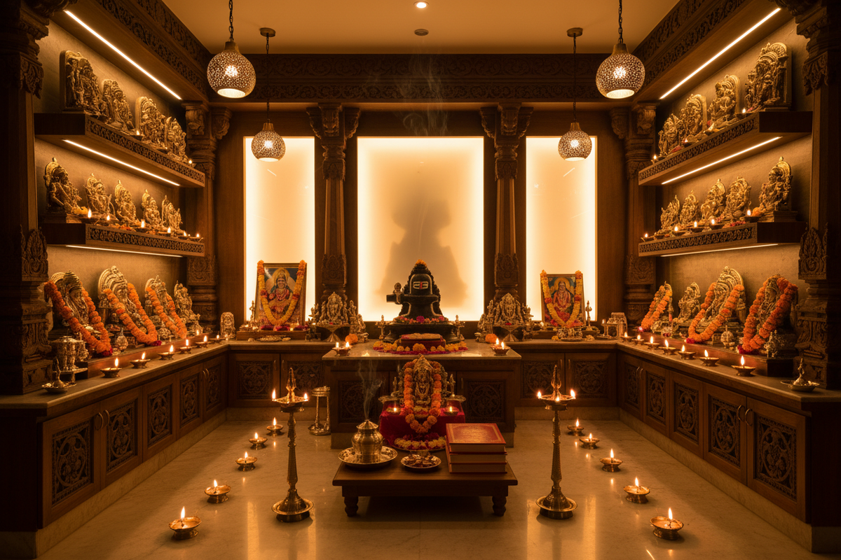 Creative Lighting Ideas for Your Pooja Room