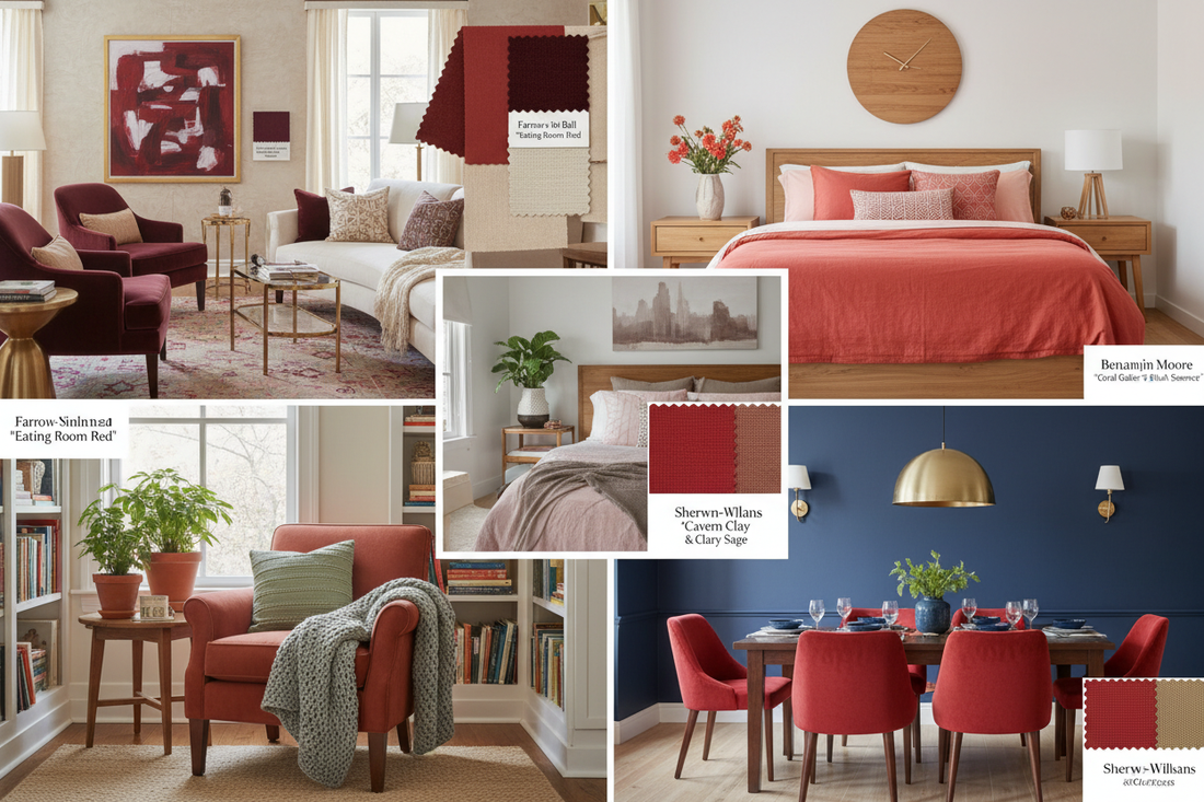 Creative Red Colour Combinations That Bring Warmth and Style to Your Interiors