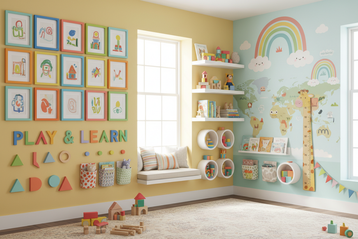 Creative Wall Decor Ideas for Kids Playrooms