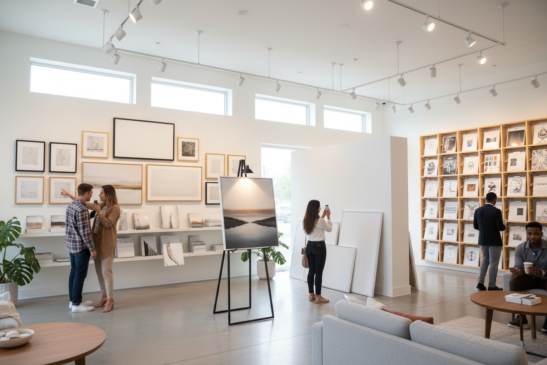 Creative Ways to Display Canvas Prints in Retail Environments