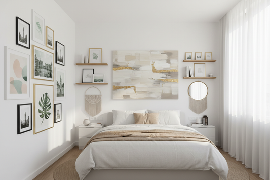 Creative Ways to Enhance White Bedroom Walls with Wall Art