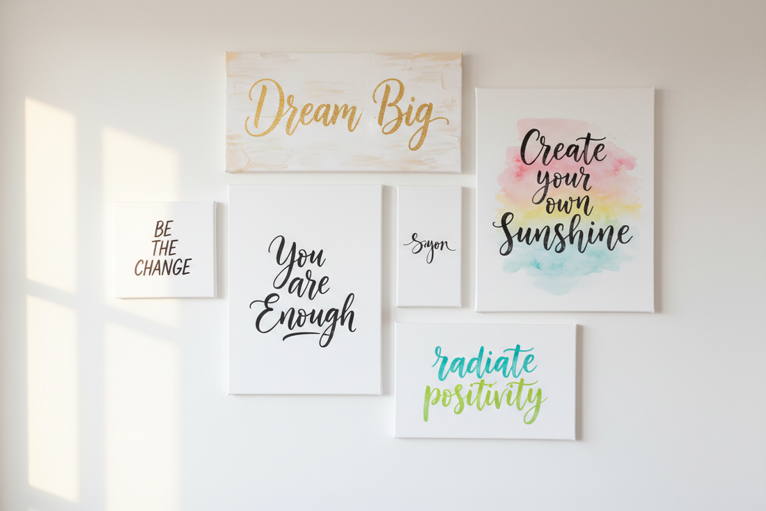 Customizing Canvas Art with Inspirational Quotes