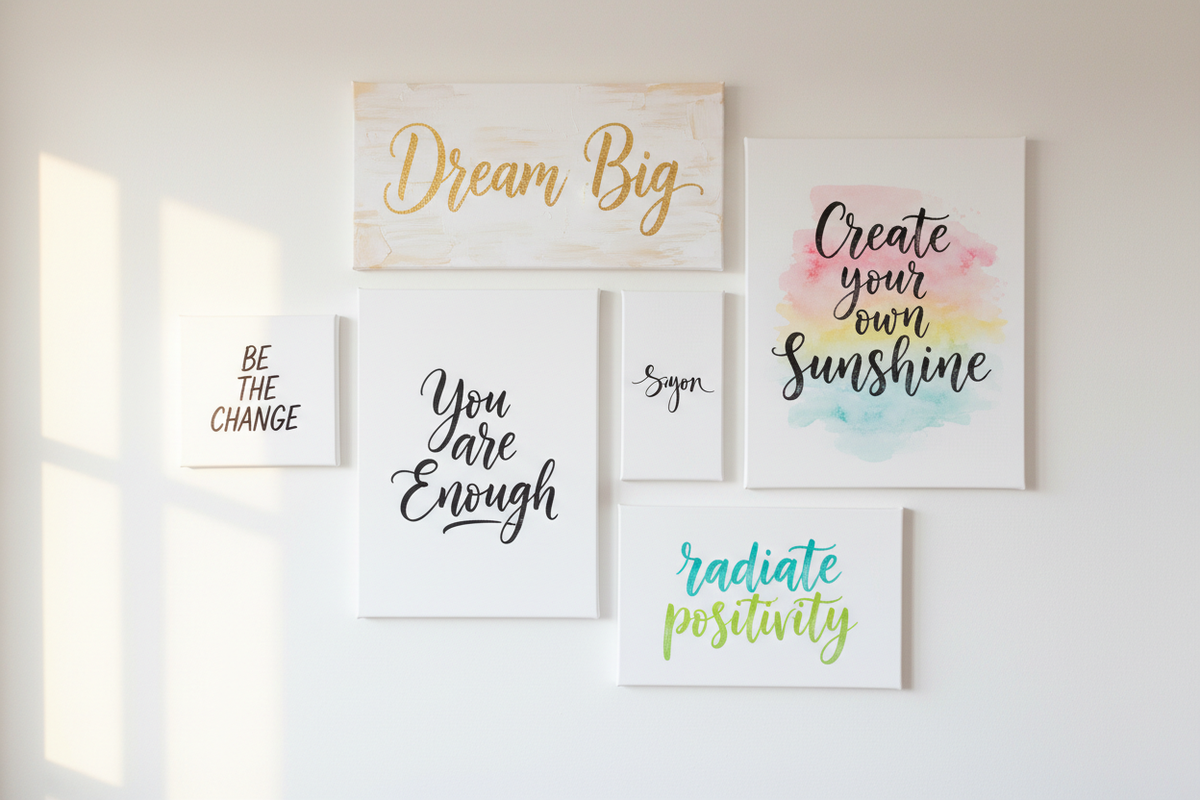 Customizing Canvas Art with Inspirational Quotes
