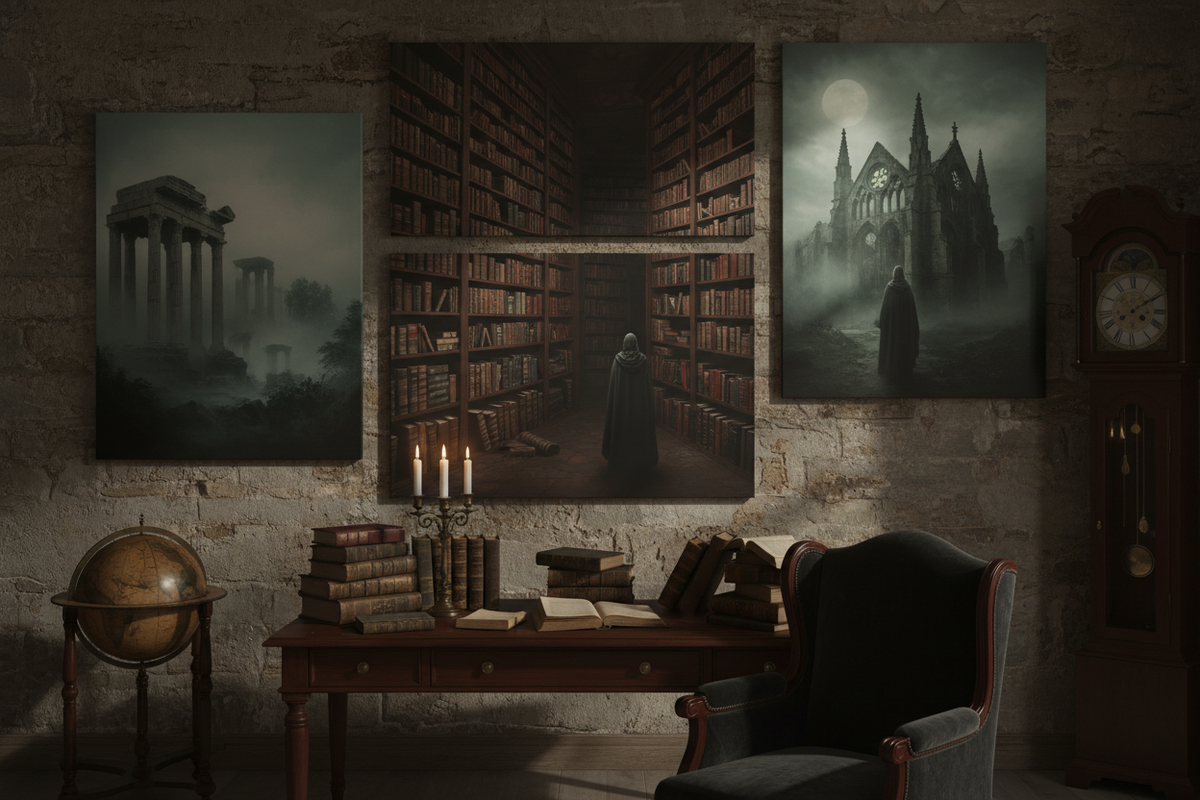 Dark Academia and Gothic Aesthetic: The Growing Demand for Moody Canvas Prints