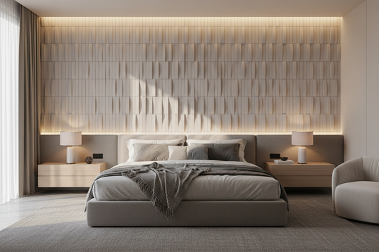 Depth, Light, and the Tactile Poetry of 3D Wall Tiles in the Bedroom