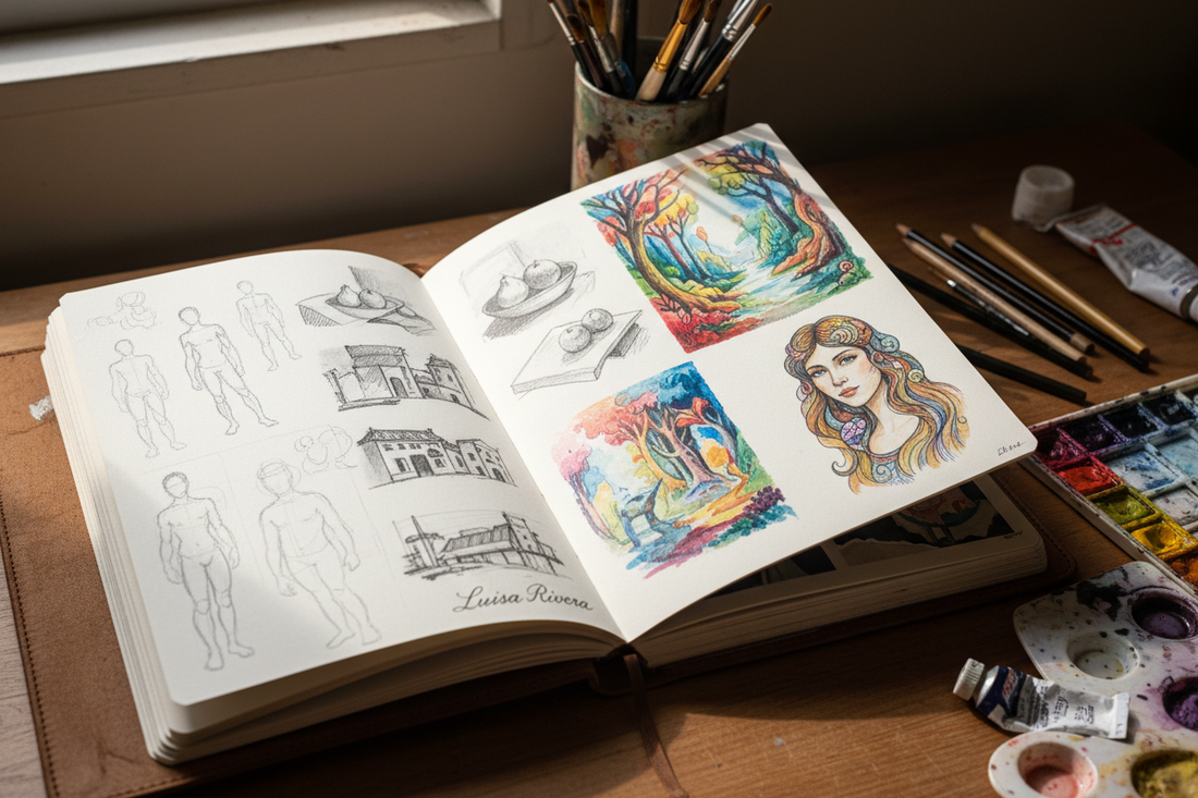 Discover the Artistic Evolution of Luisa Rivera Through Her Sketchbook