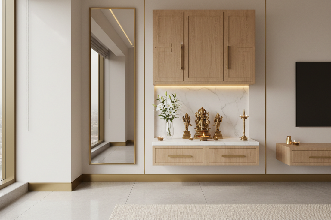 Divine Corners: Minimalist Mandir Designs for Modern Homes