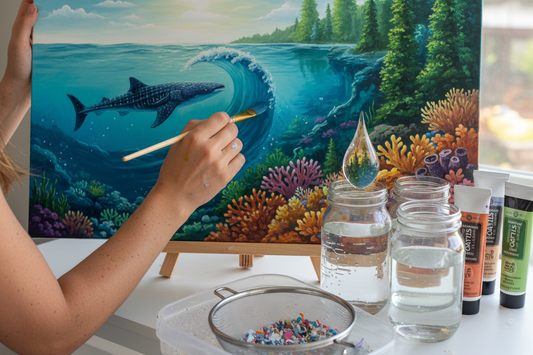 Eco-Conscious Art: Reducing Microplastics in Acrylic Painting for a Greener Future