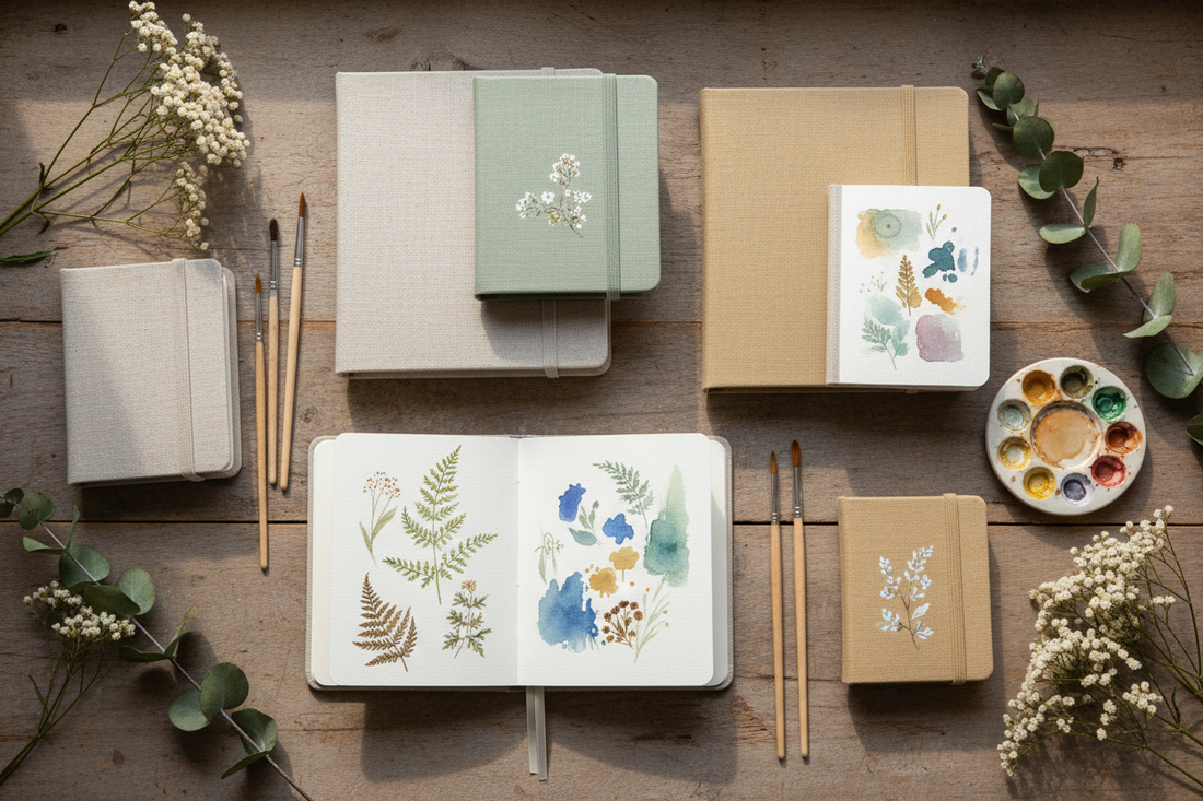 Eco-Friendly Elegance: Natural Linen Watercolour Journals for Creative Souls
