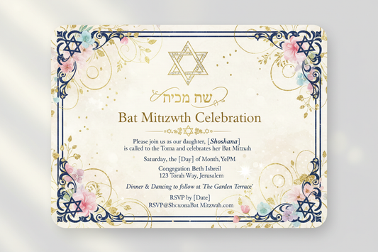 Elegant and Joyful Bat Mitzvah Invitation Wording Ideas for a Memorable Celebration"