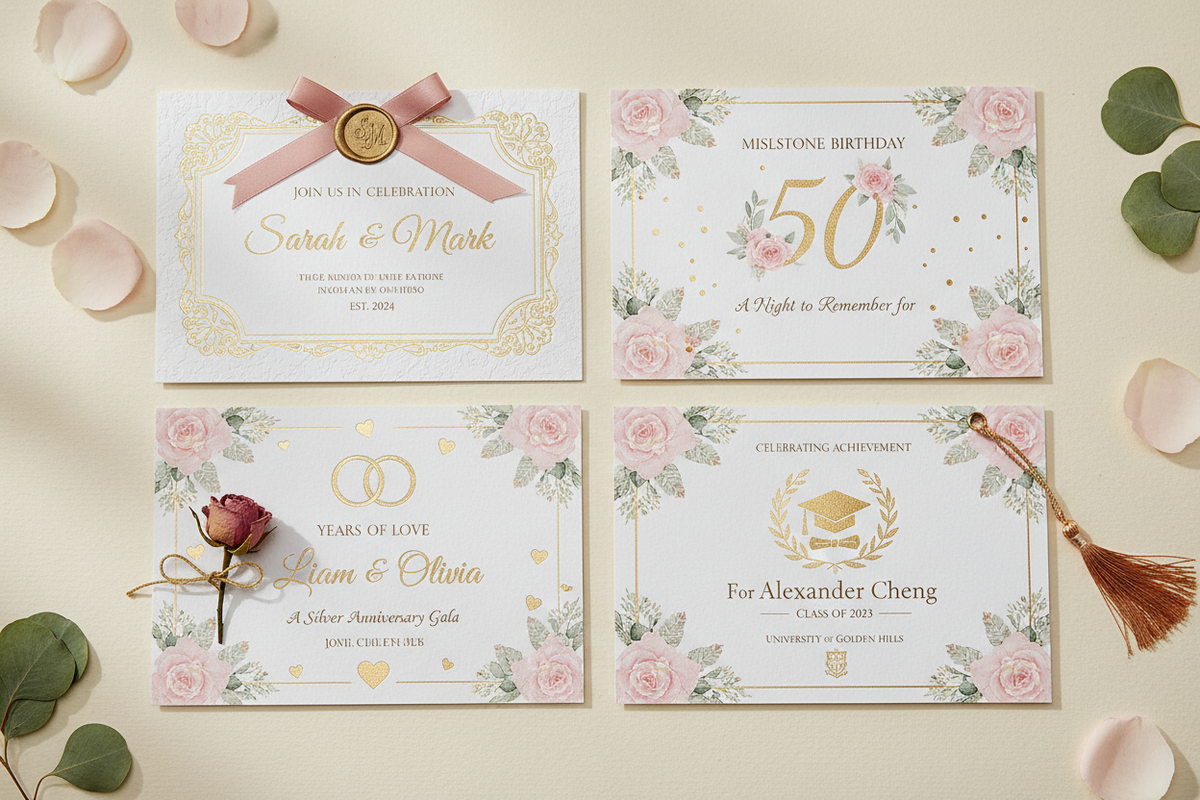 Elegant Invitation Ideas for Celebrations and Milestones