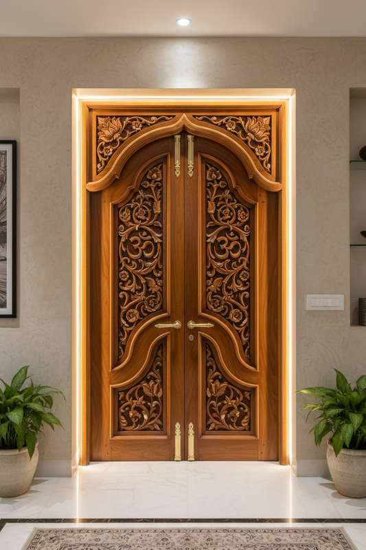 Elegant Plywood Pooja Room Door Designs To Inspire Your Home Décor