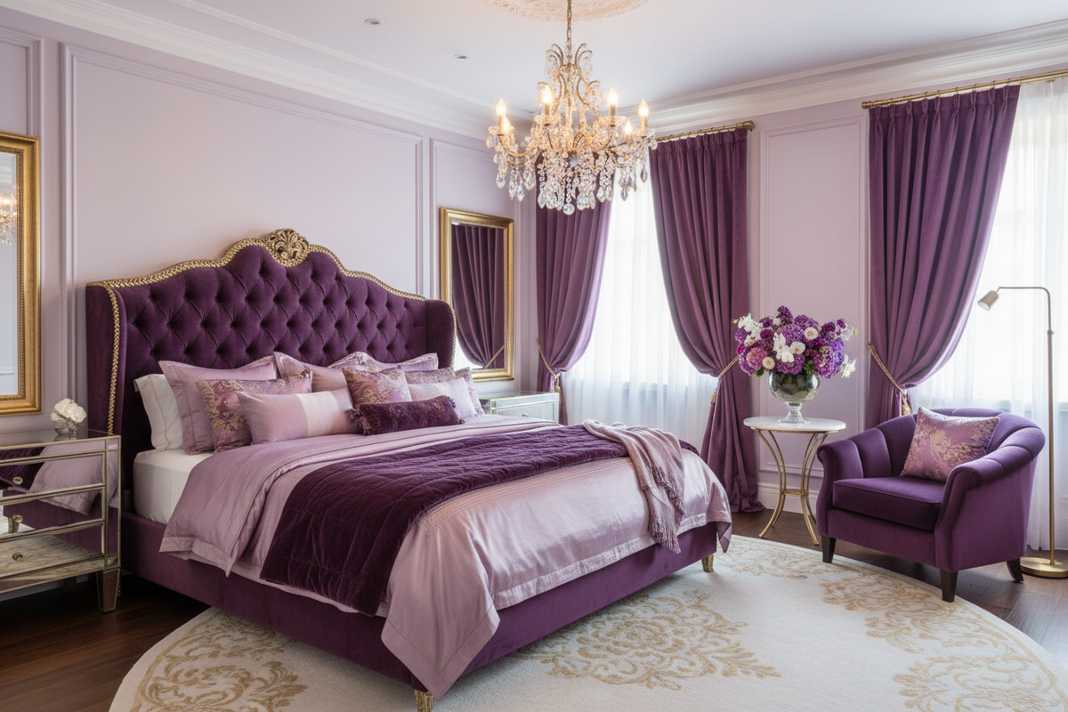Elegant Purple Bedroom Inspirations You Can’t Miss