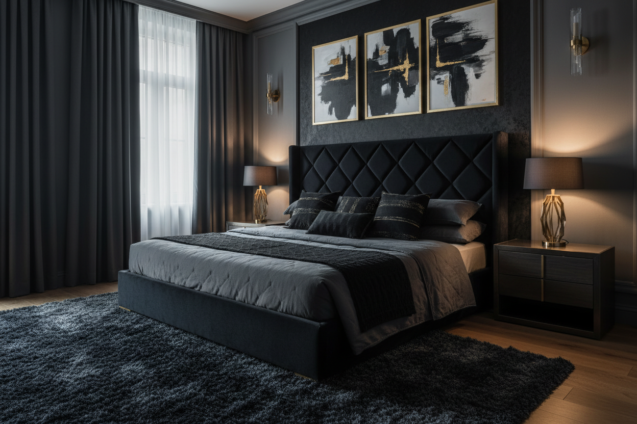 Elegant Shadows: Dark Bedroom Designs That Radiate Luxury and Sophisti ...