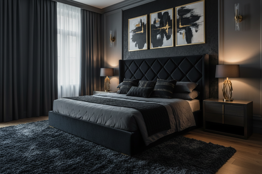 Elegant Shadows: Dark Bedroom Designs That Radiate Luxury and Sophistication