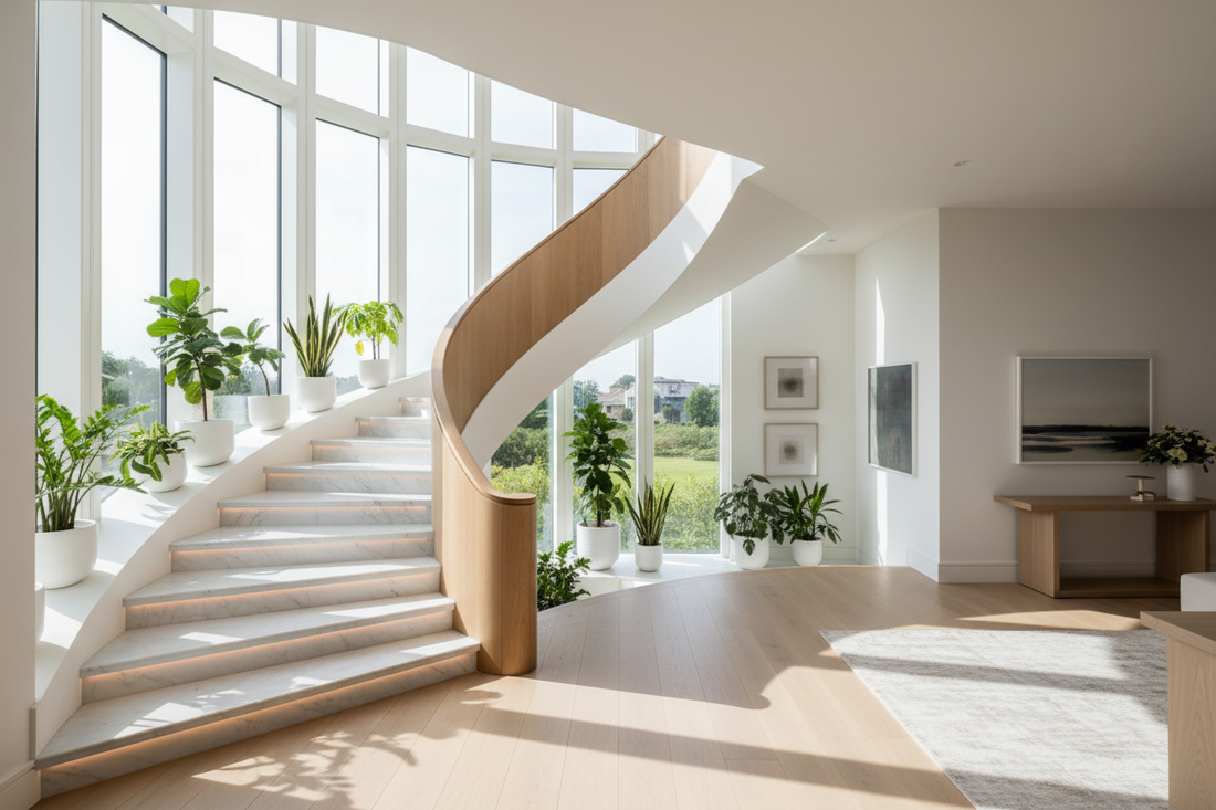 Elegant Staircase Window Inspirations to Brighten and Elevate Your Home