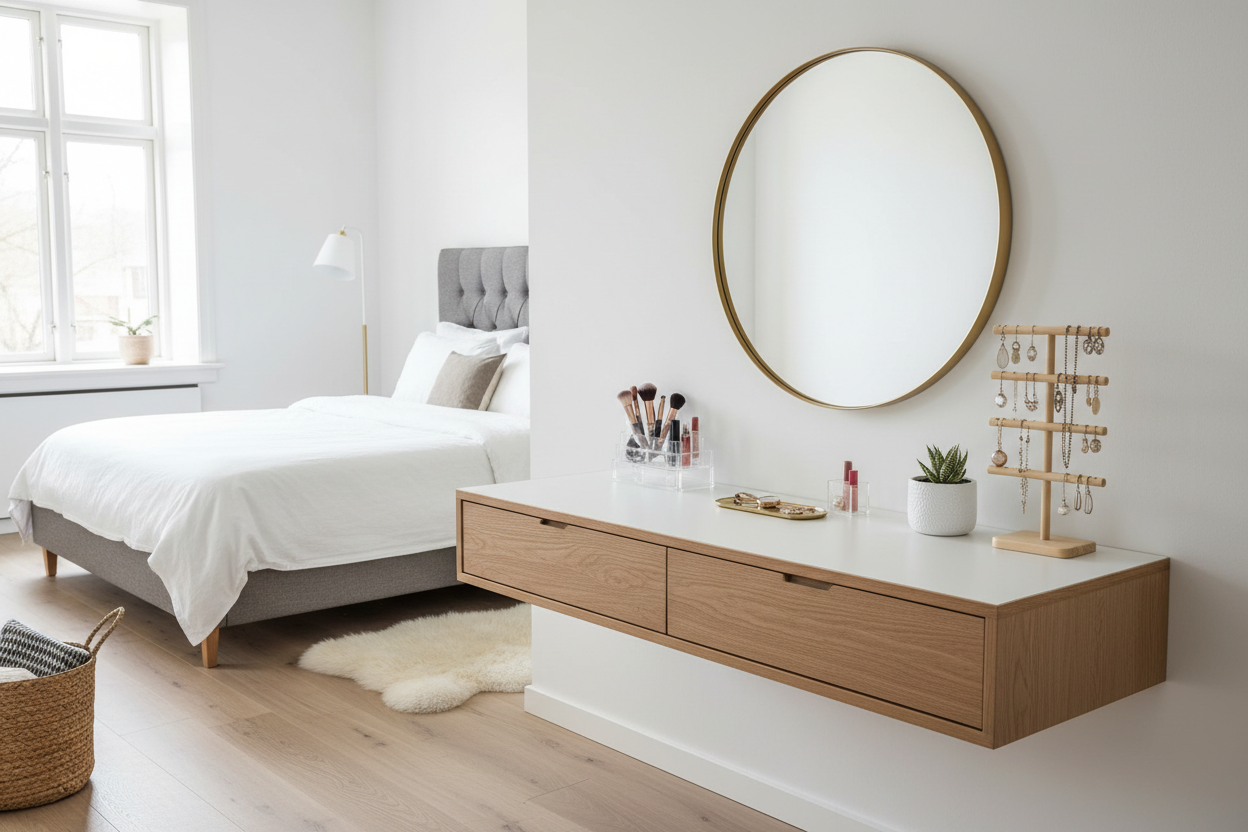 Elegant Wardrobes with Integrated Dressing Tables and Mirrors – Wallpics