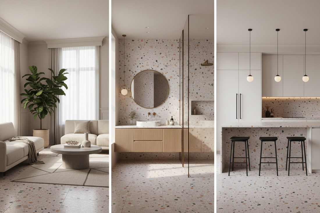 Elevate Every Room: 8 Stylish Terrazzo Flooring Tile Inspirations