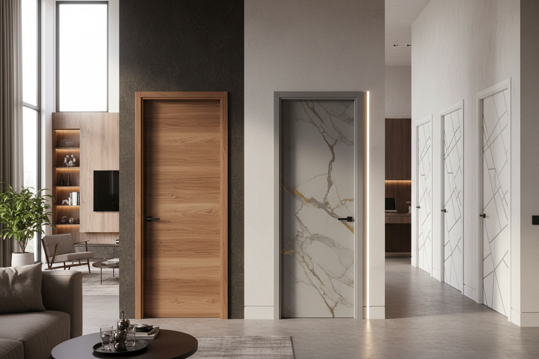 Elevate Your Home’s Style with Creative Flush Door Designs Featuring Mica