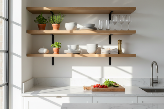 Elevate Your Kitchen: Stylish Hanging Shelves Ideas