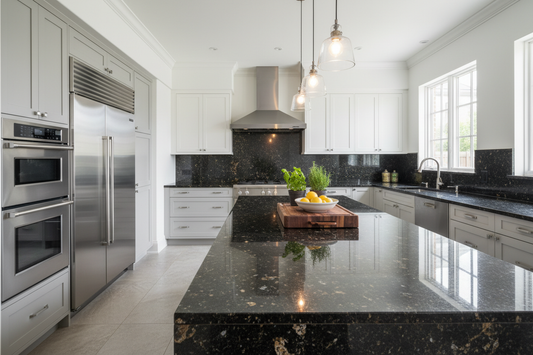 Elevate Your Kitchen with Trendy Black Granite Countertops