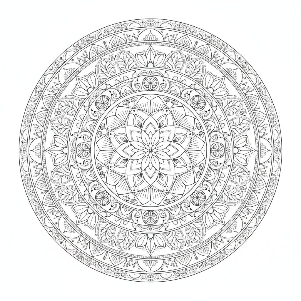Embracing Tranquility: Printable Mindfulness Mandala Patterns for Wall Art