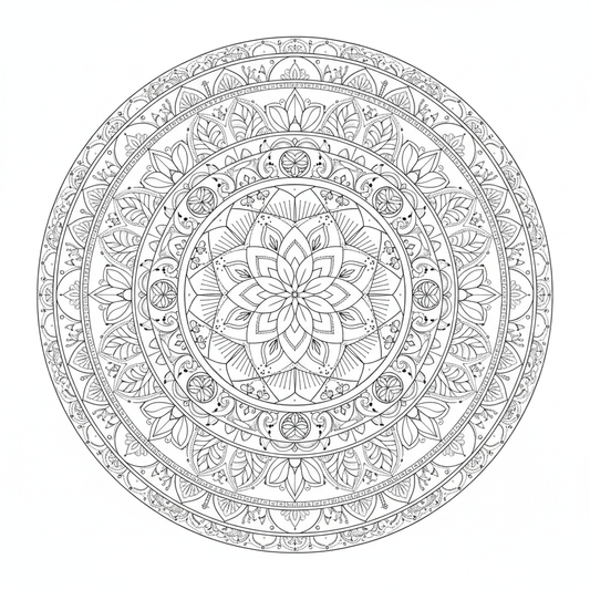 Embracing Tranquility: Printable Mindfulness Mandala Patterns for Wall Art