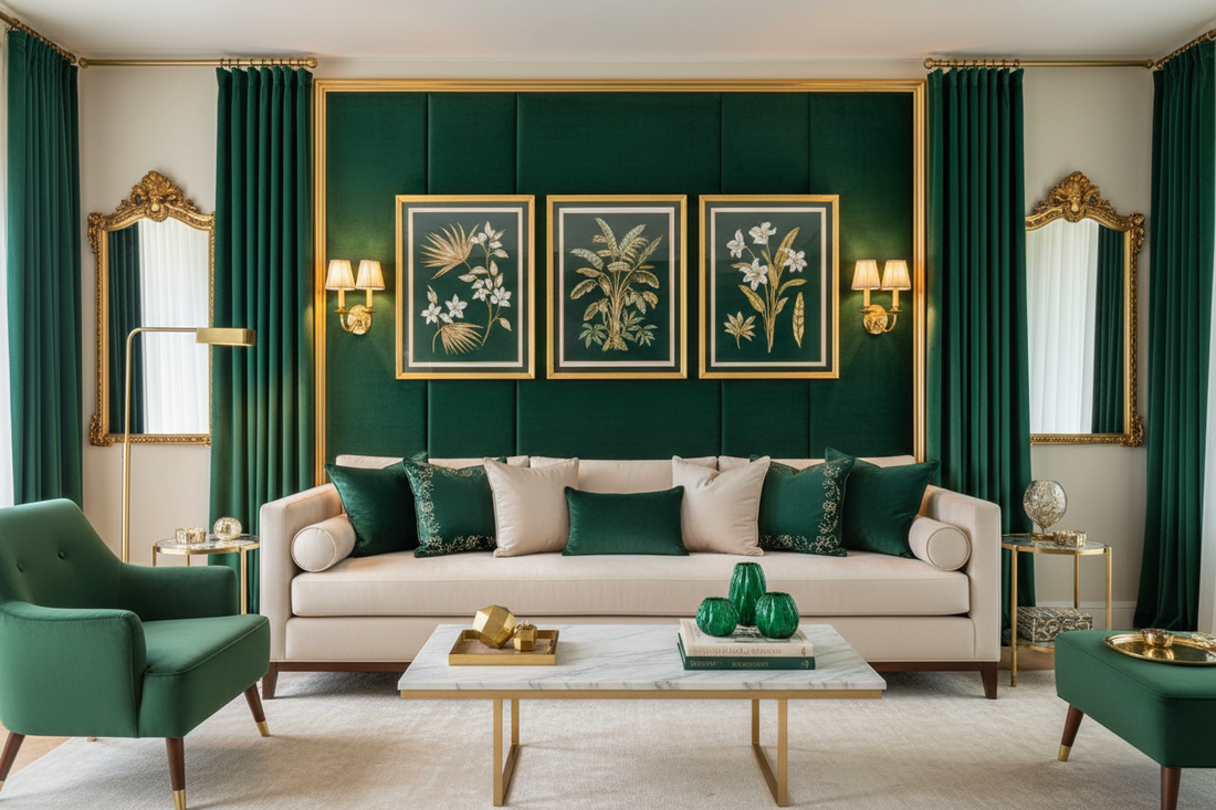 Emerald Green Interiors: From Wall Décor to Luxurious Accents