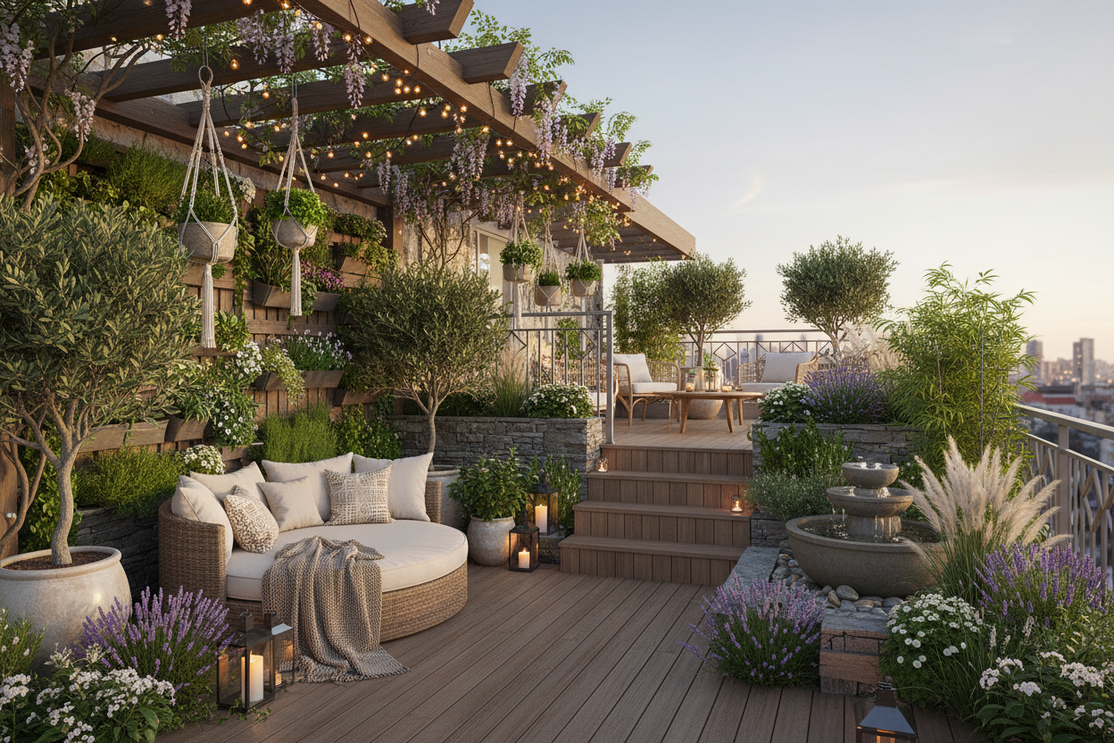 Enchanting Outdoor Sanctuary Concepts: Transformative Terrace and Balc ...