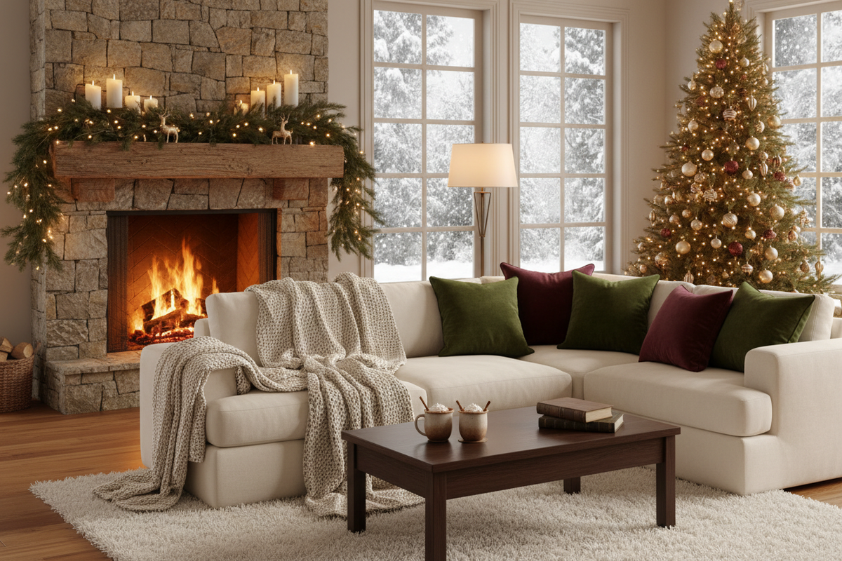 Enchanting Winter Living Room Design: Cozy Concepts for a Festive Season