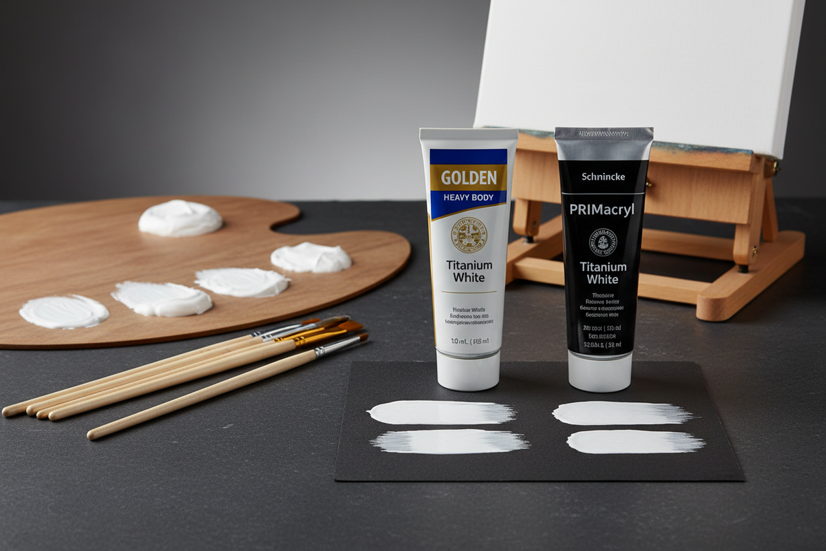 Exploring the Best Titanium White Acrylics: Golden vs. Schmincke for Maximum Opacity