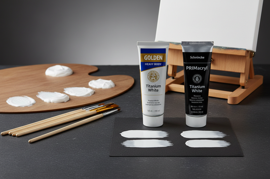 Exploring the Best Titanium White Acrylics: Golden vs. Schmincke for Maximum Opacity