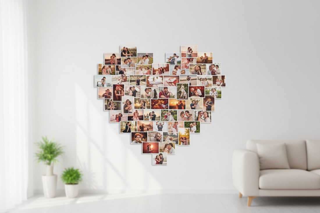 Express Your True Love with Heart-Shaped Canvas Collages