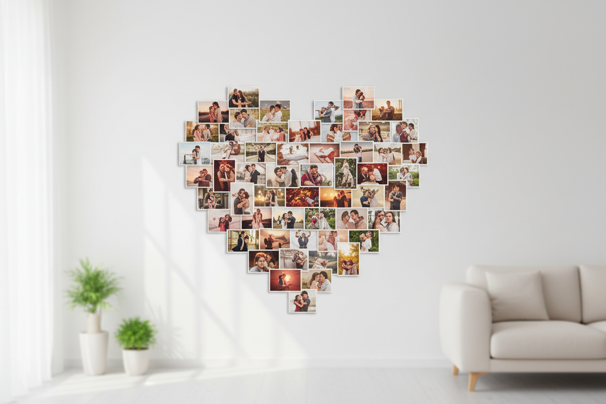 Express Your True Love with Heart-Shaped Canvas Collages