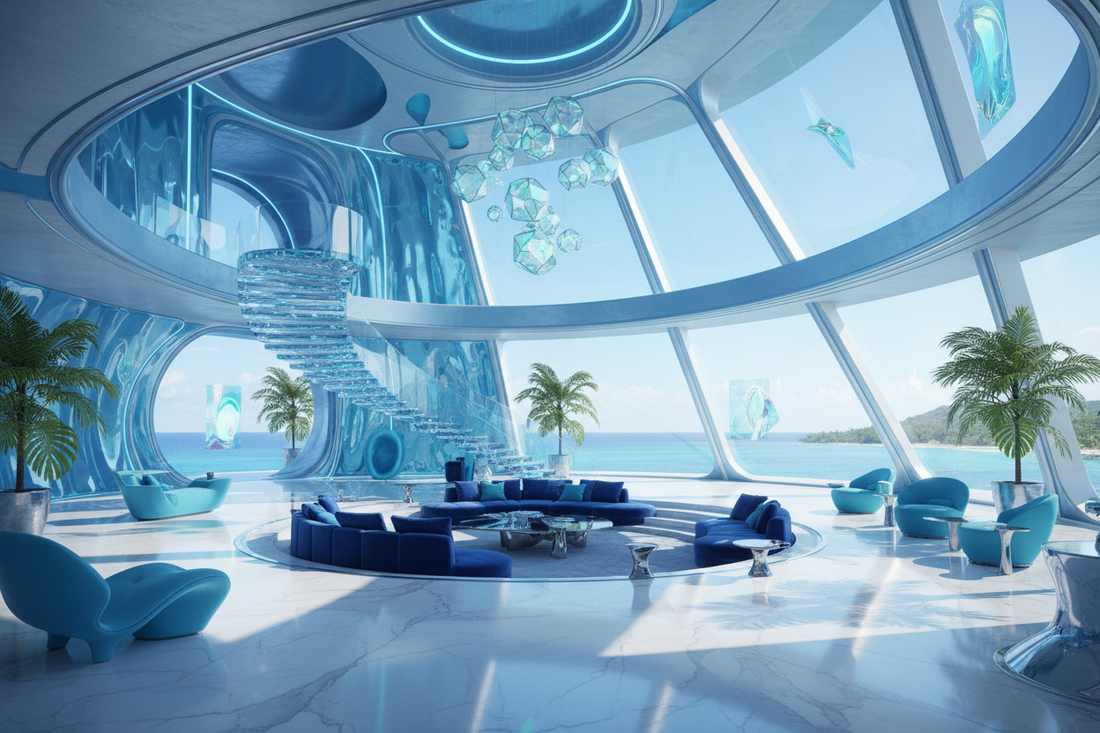 Extraordinary Azure Living Space Concepts: Transcending Conventional I ...