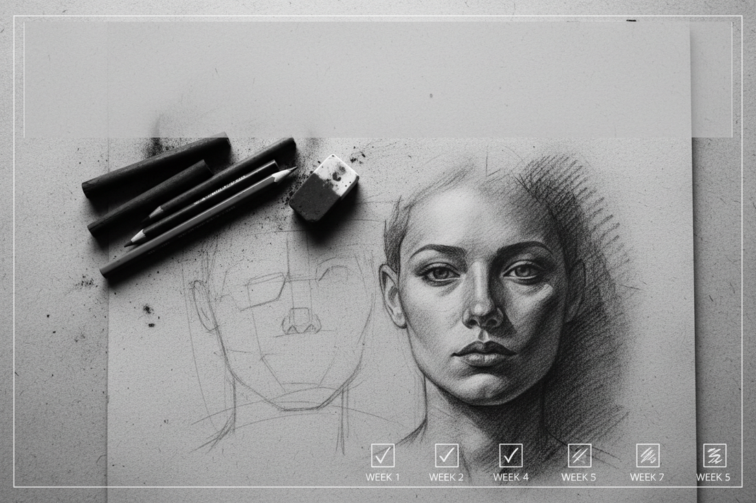 From Beginner to Pro: Your Five-Week Journey Through 12 Charcoal Drawing Secrets
