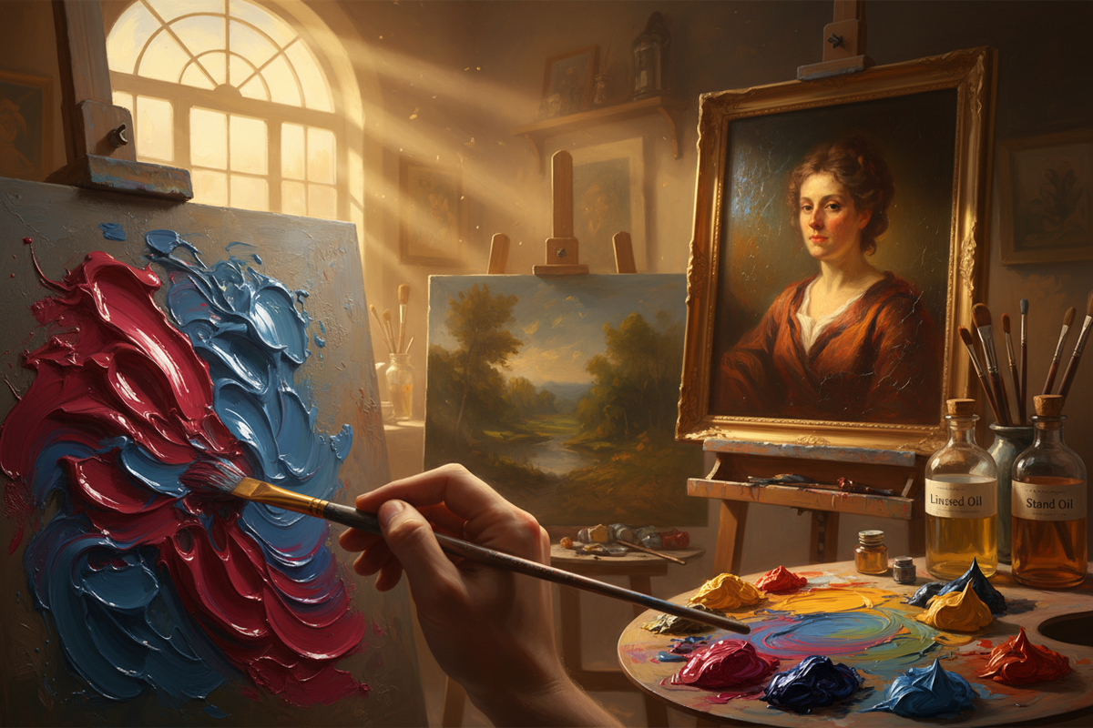 From Brush to Finish: Exploring the Slow Magic of Drying Oils in Art