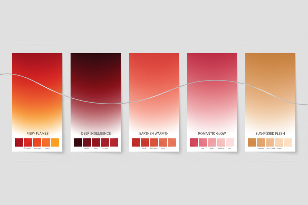 From Fire to Flesh: Exploring Six Expressive Red-Based Colour Palettes