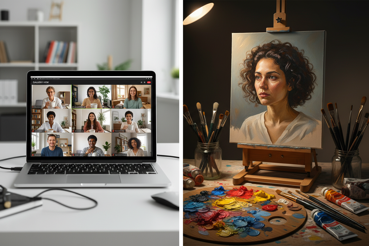 From Screen to Canvas: The Rise of Zoom Portrait Painting