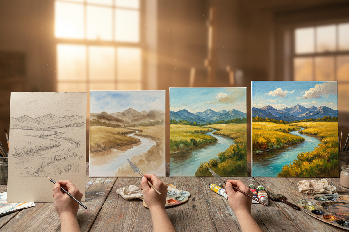 From Sketch to Canvas: The Journey of a Canvas Artwork