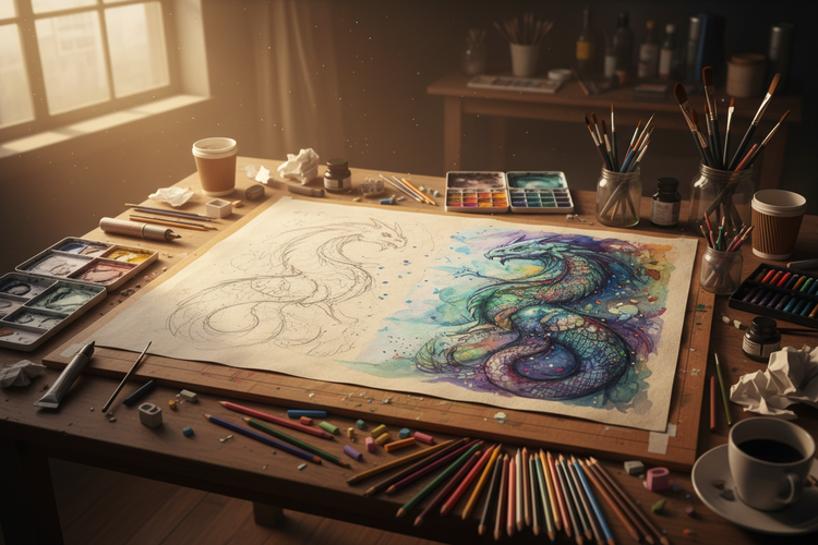 From Sketch to Masterpiece: Elevate Your Art with Mixed Media Drawing ...