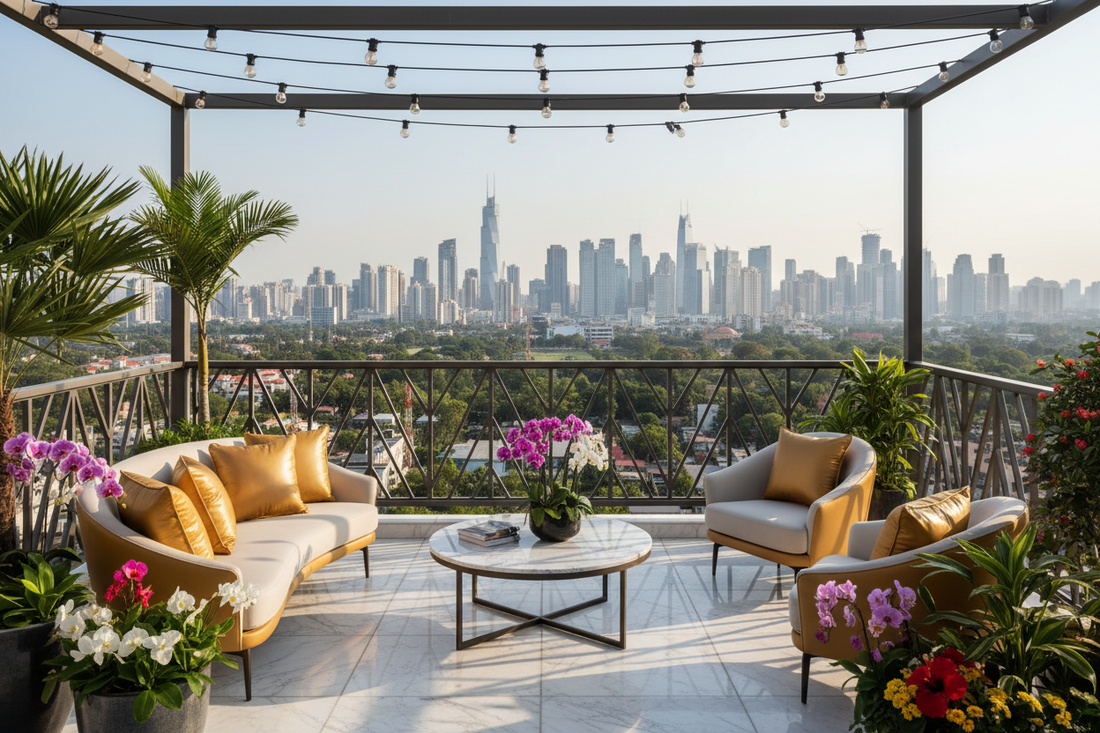 Glam Balcony Inspiration with Trendsetting Steel Railing Styles