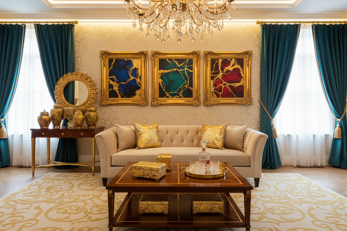 Glowing with Glamour: 7 Artistic Ways to Infuse Gold Leaf into Your Home Décor
