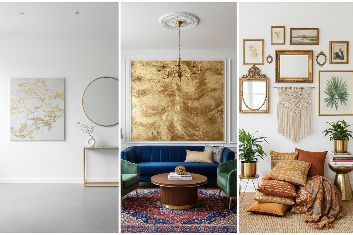 Gold Leaf Design Tips for Minimalist, Bold, and Eclectic Homes