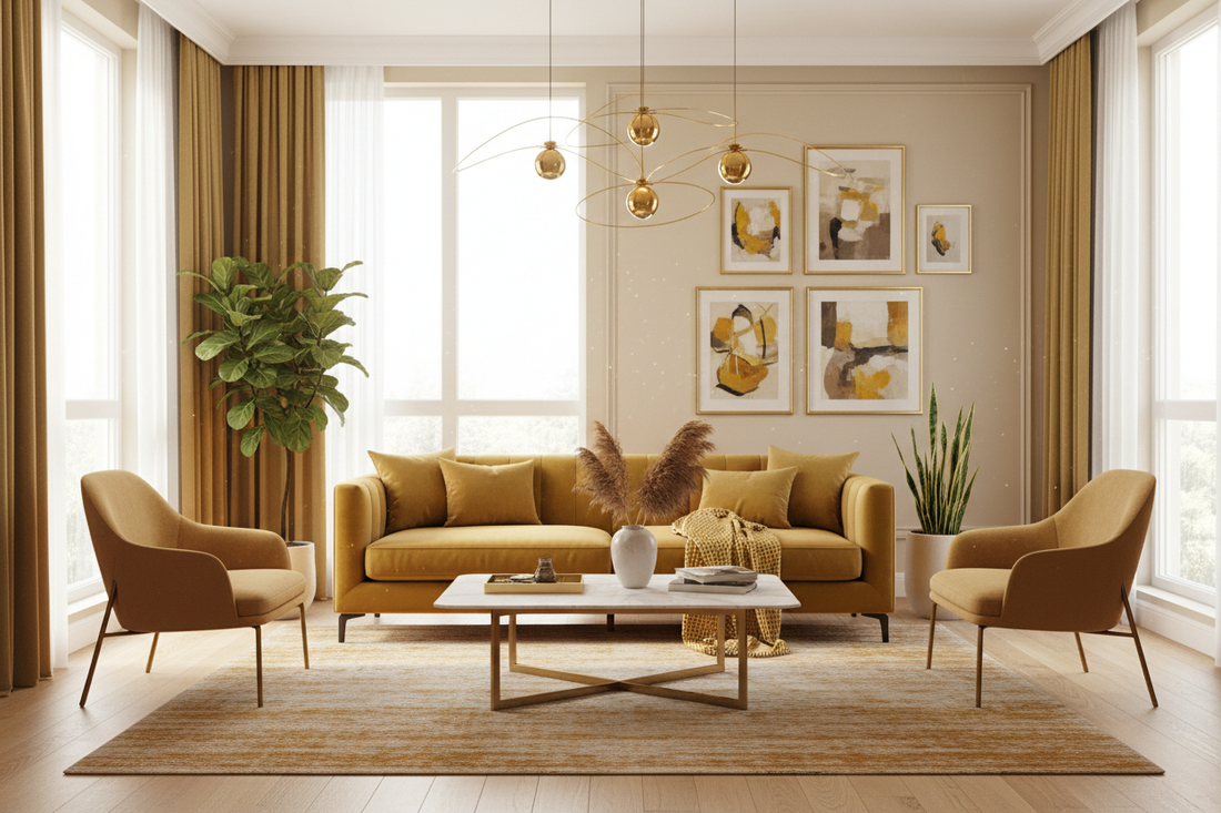 Golden Hues: Stunning Yellow Living Room Designs to Try