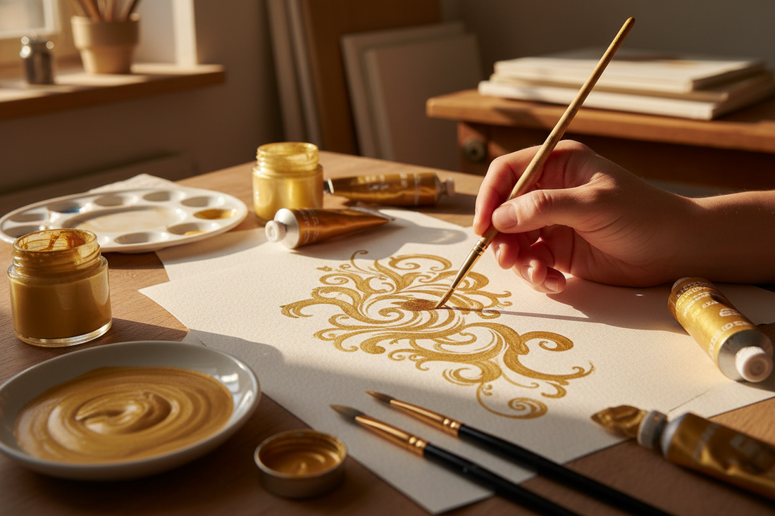 Gouache that Glows: Artist Experience with Lascaux Resonance Gold